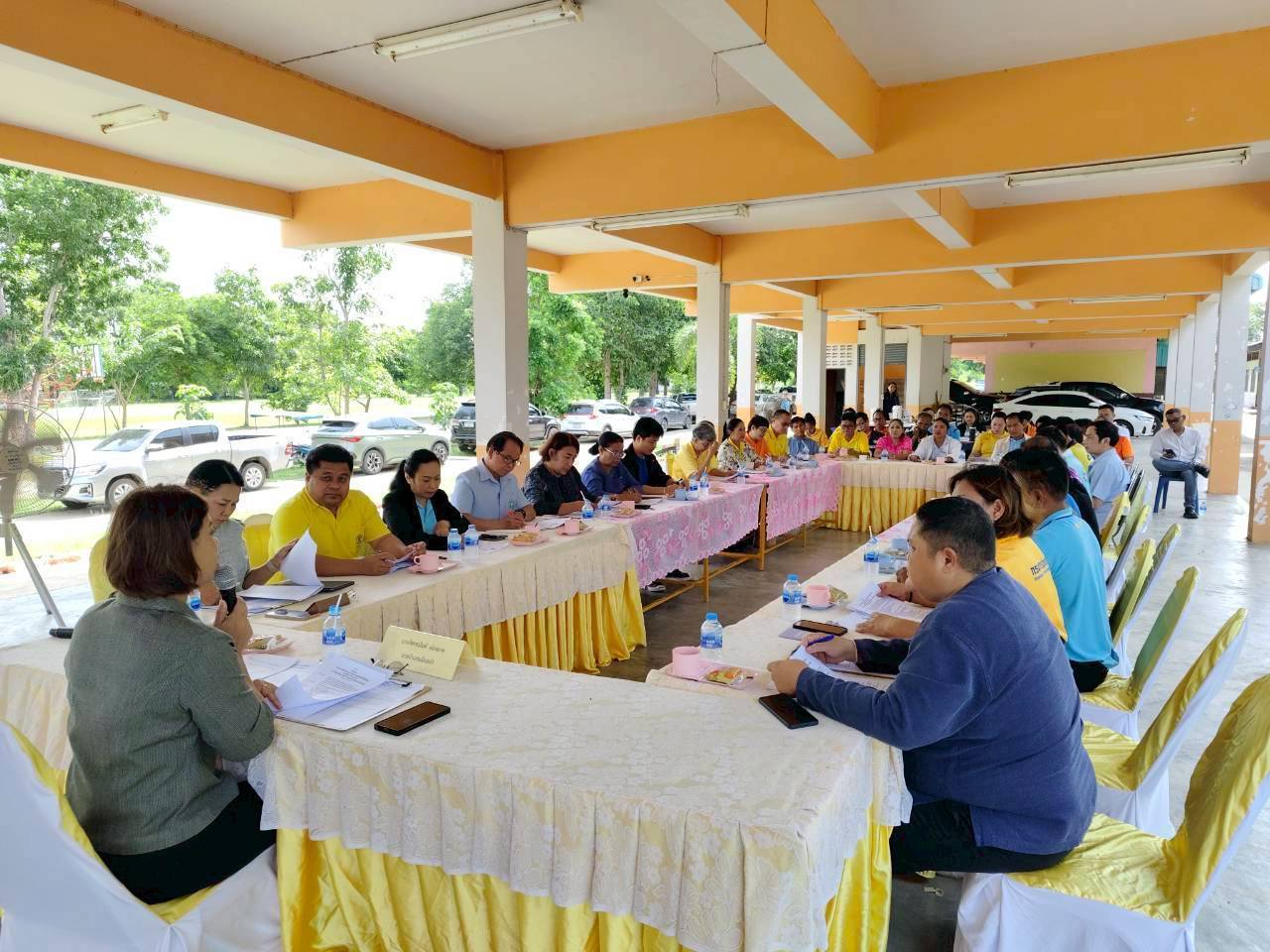 สพอ.เนินสง่า ประชุมติดตามความก้าวหน้าการปฏิบัติงานโครงการจังหวัดเคลื่อนที่จังหวัดชัยภูมิ ประจำปีงบประมาณ พ.ศ.2568 ครั้งที่ 2/2568